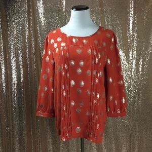 Alice blue for stitch fix orange and gold top